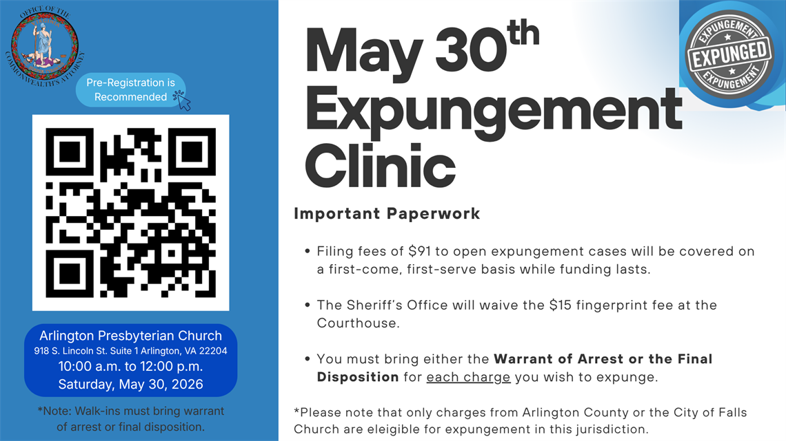 May 30th Expungement Clinic – Official Website of Arlington County ...