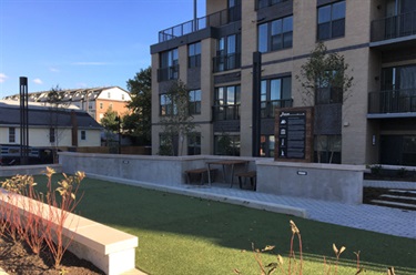 Small grassed area