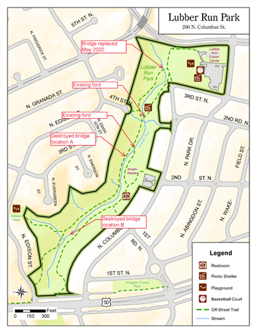 Lubber Run Bridge Map 2
