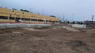 Concrete bin blocks delivered to the 2700 Art Space (top left) - Oct. 12, 2025