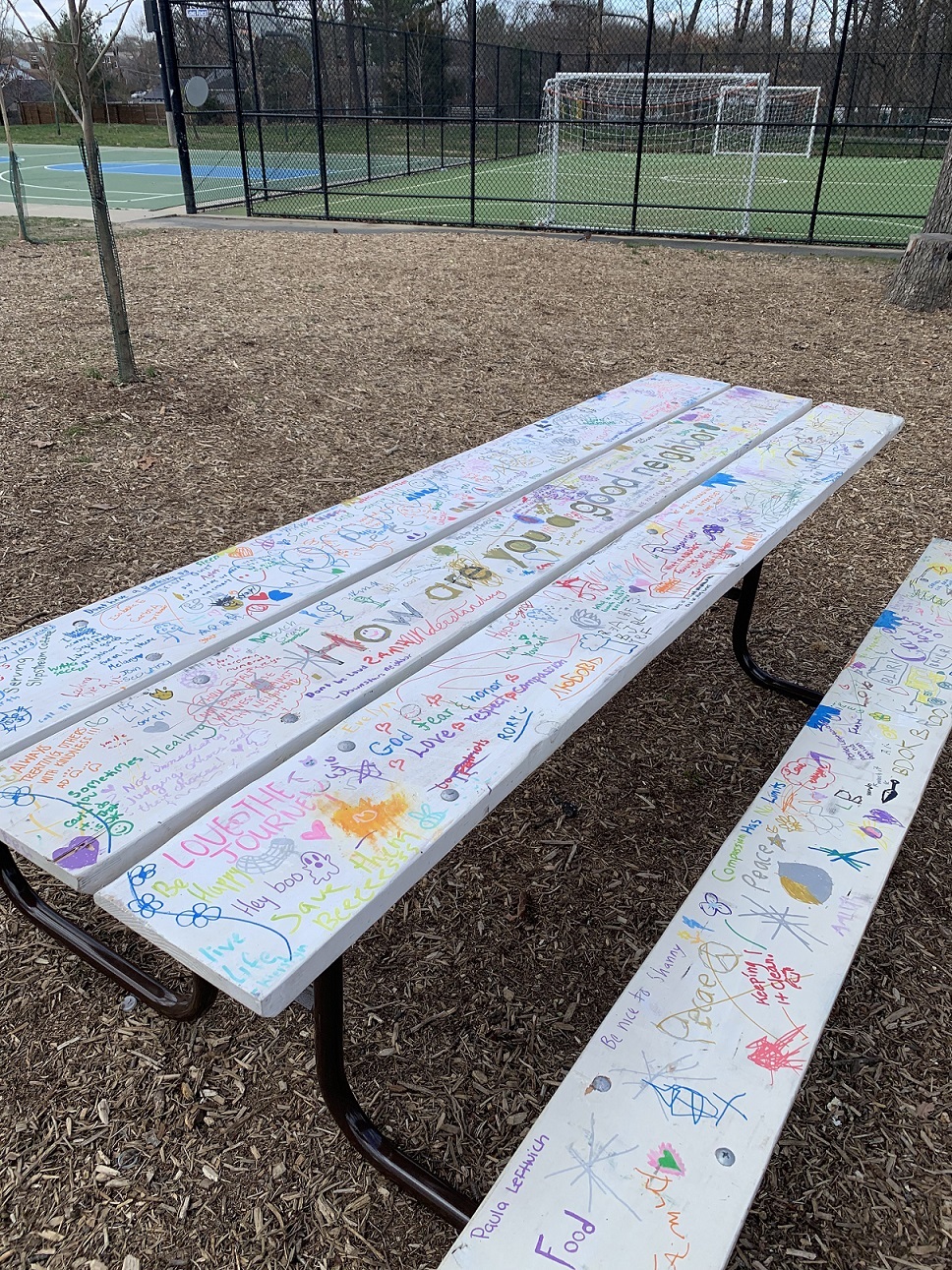 Picnic bench at park