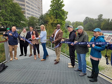 Ballston Wetland ribbon cutting