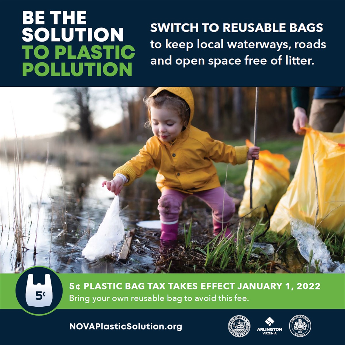 Plastic Bag Tax Takes Effect Jan. 1 in Arlington, Alexandria & Fairfax