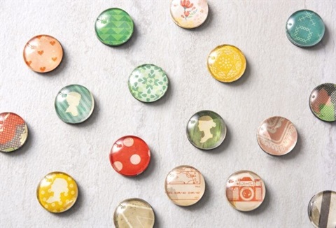 a bunch of glass beads.
