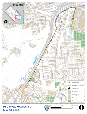 6.18.22 Zero Prostate Cancer 5k Race Route 2022 Closures and Route.png