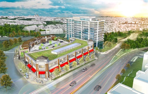 Rendering of the new construction at the Bergmann's site
