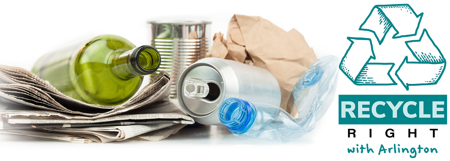 Commonly recyclable materials such as newspaper, aluminum cans, and bottles made of glass or plastic