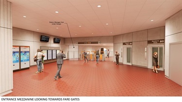 Station Entrance Mezzanine and Fare Gates