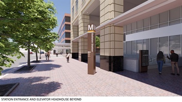 Station Entrance and Elevator Headhouse