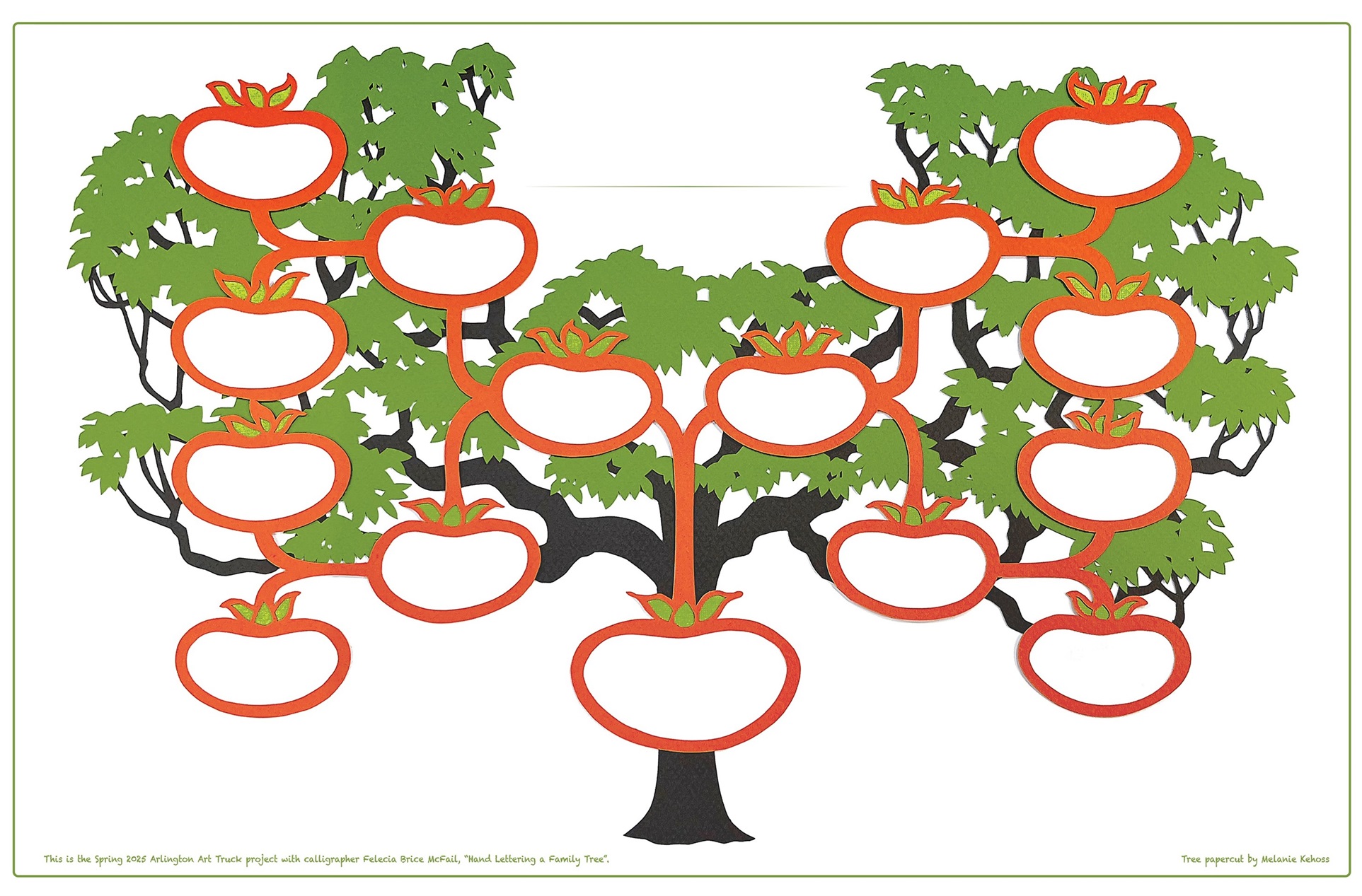 persimmon tree papercut by Melanie Kehoss