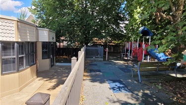 Playground proximity to building
