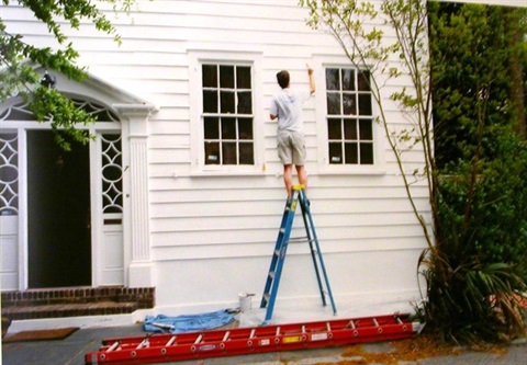 Man Painting His House by John Babineau