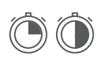 Watch a quarter full and another watch halfway full.